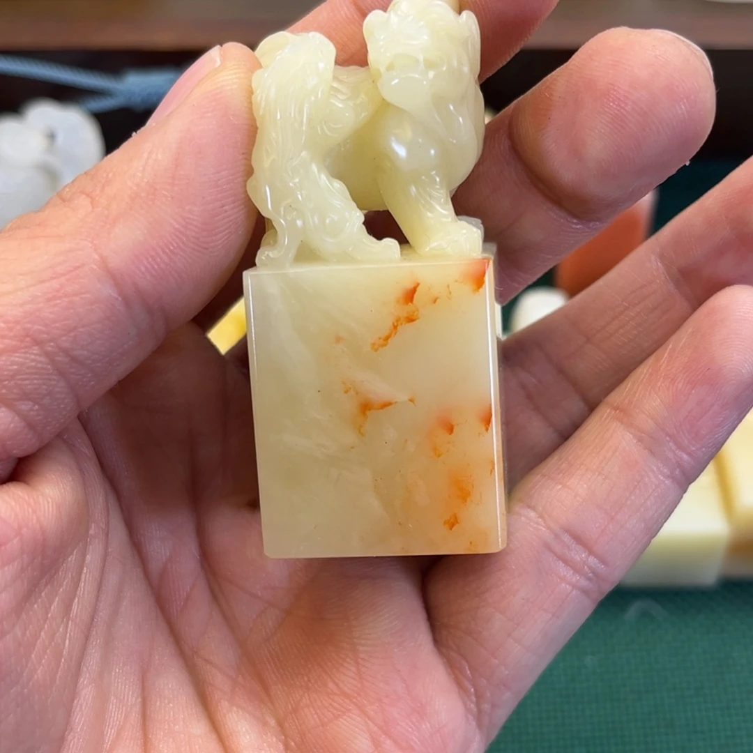 寿山石印石剑**心寿山石