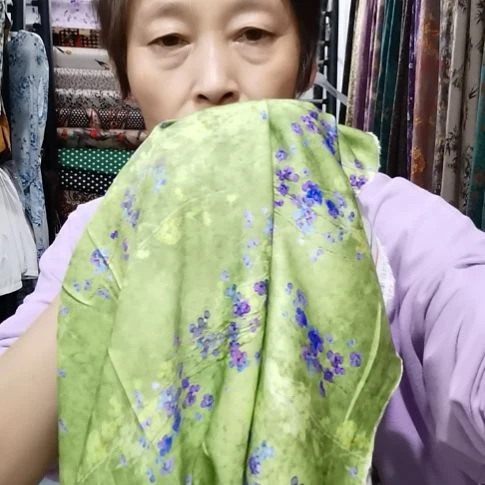 醋酸棉布料紫色小花0.9米布头