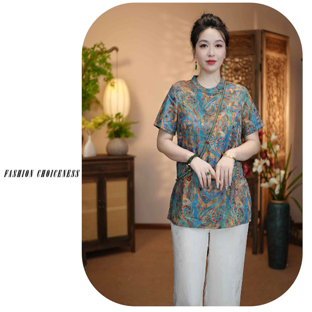 [徐来-6]新中式国风夏季新款上新洋气时尚气质显瘦上衣