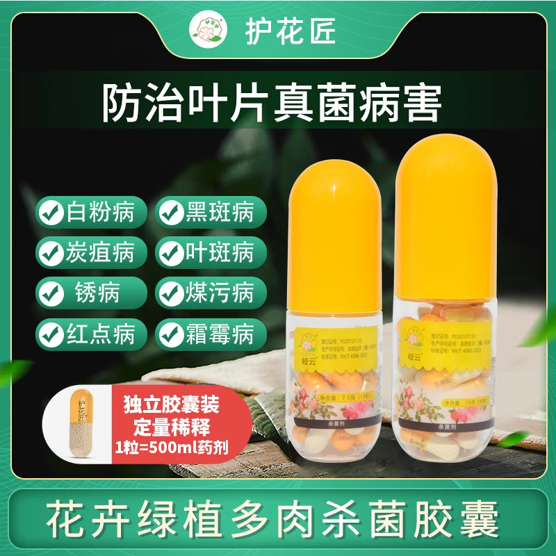 护花匠岐云杀菌胶囊植物杀菌剂多肉月季白粉病兰花黑斑病