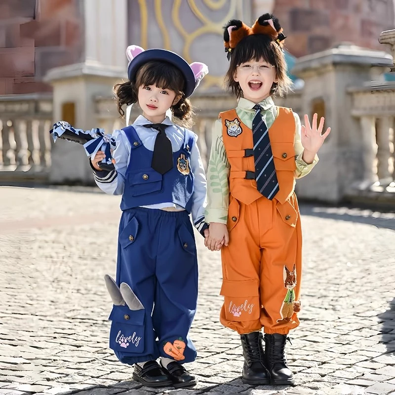 尼可狐尼克同款童装男童疯狂动物城cos服朱迪警官儿童迪士尼衣服