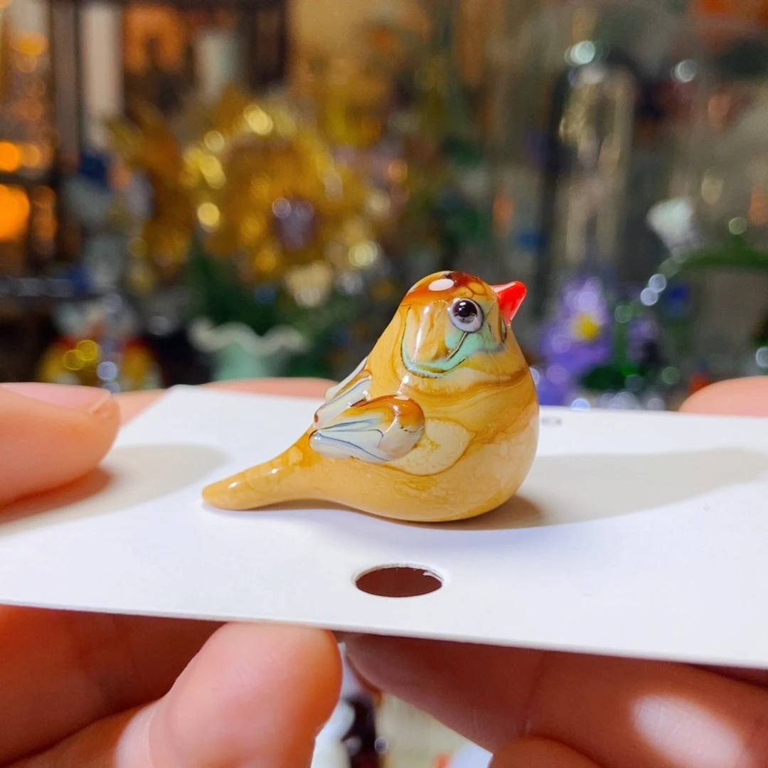 琉璃手工艺品小鸟
