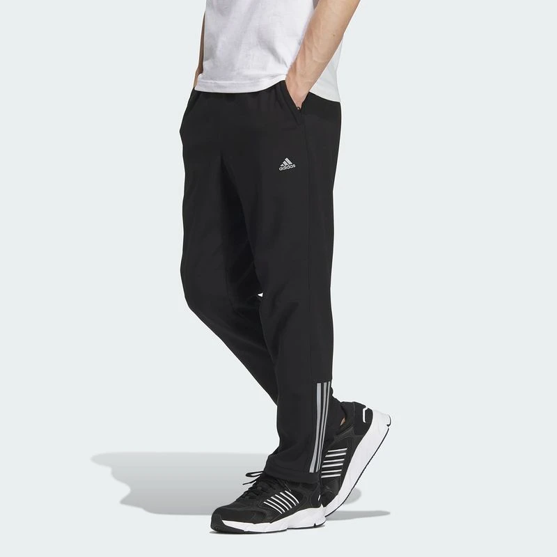 Adidas/阿迪达斯休闲男子日常基本款运动长裤黑色JG8518