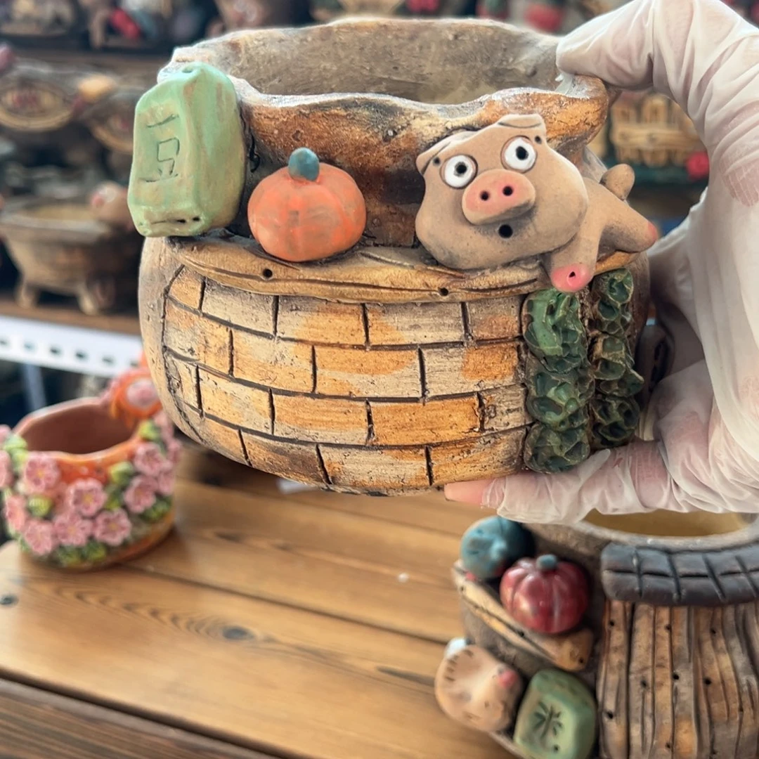 红陶-****n嘻哈多肉花盆