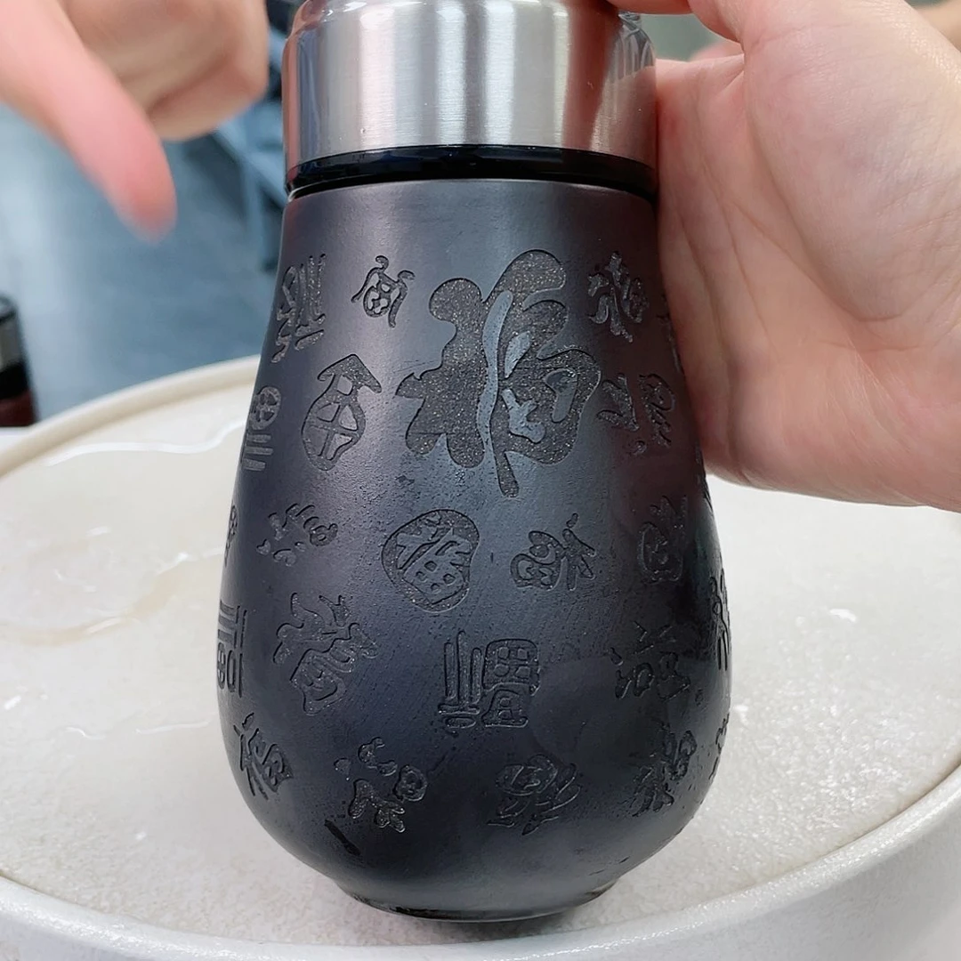 茶杯紫砂百福 双层1111111111111