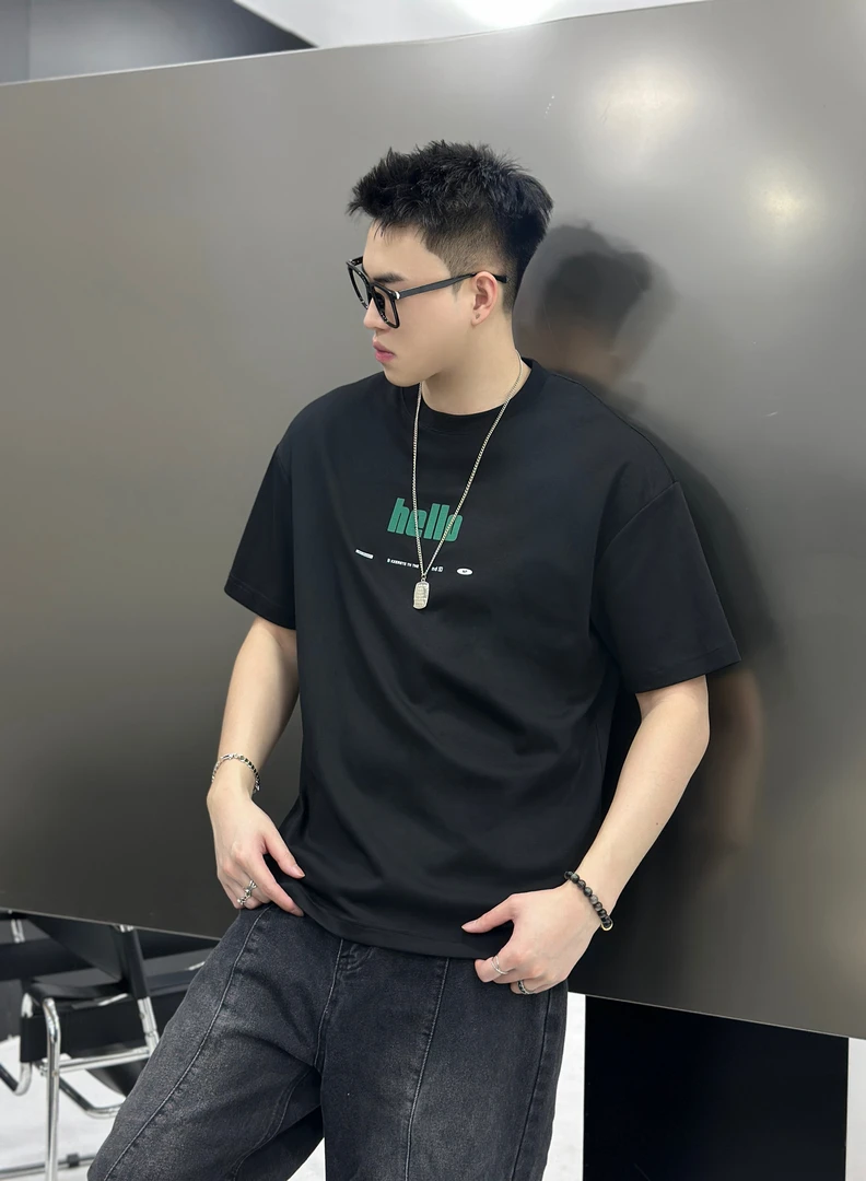 圆领夏季T恤韩版潮流修身短袖t恤ins男士简约宽松男装时尚