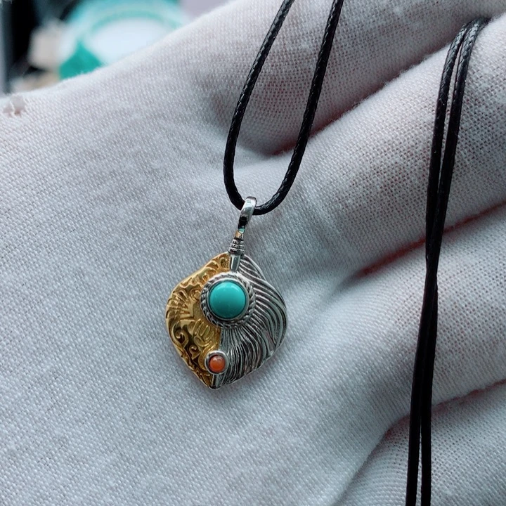 绿松石银S925镶嵌配饰