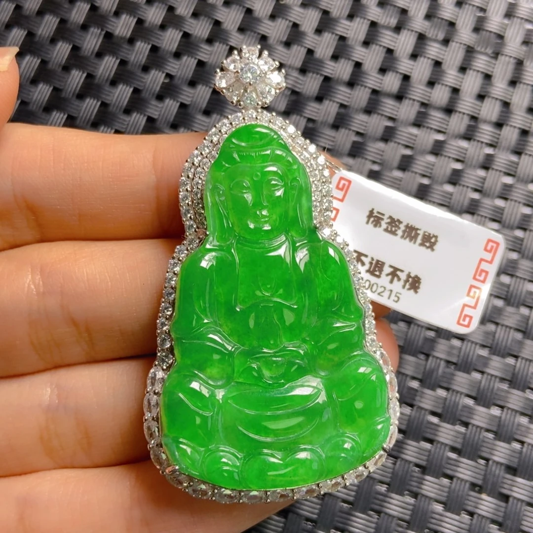 翡翠银S925镶嵌颈饰11111111