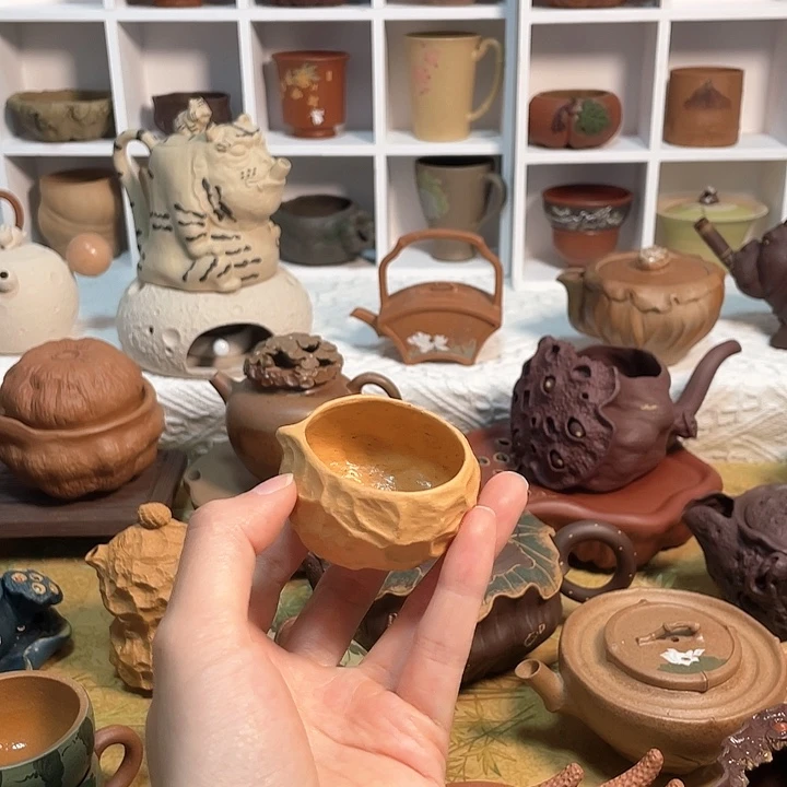 紫砂茶宠梓**北花生杯子