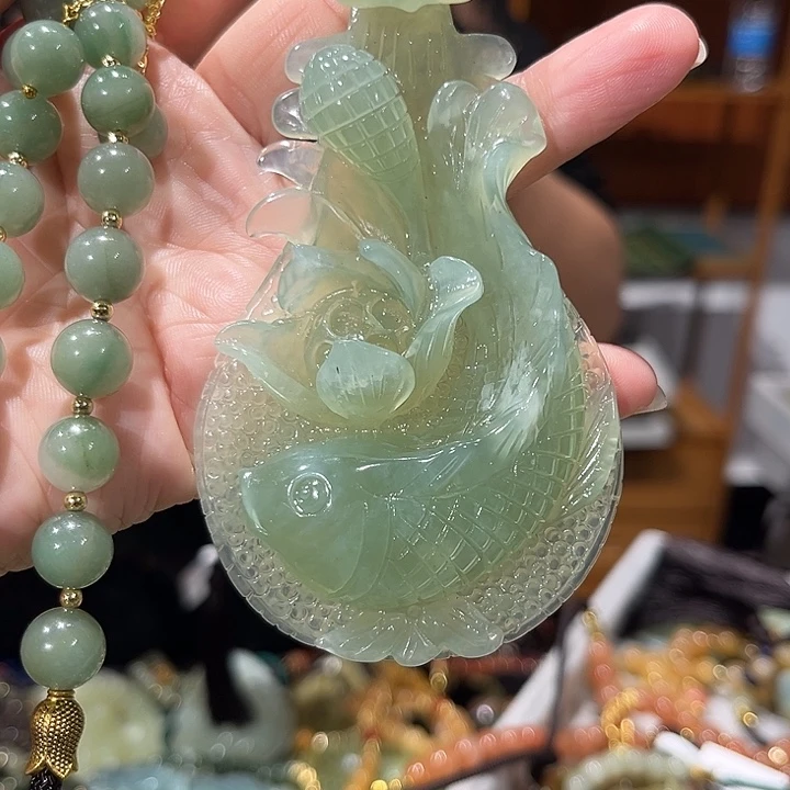 未镶嵌岫玉毛衣链