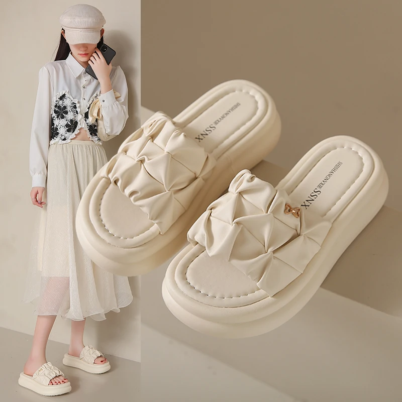 春夏新款夏季松糕厚底凉拖时尚拖鞋夏季9618