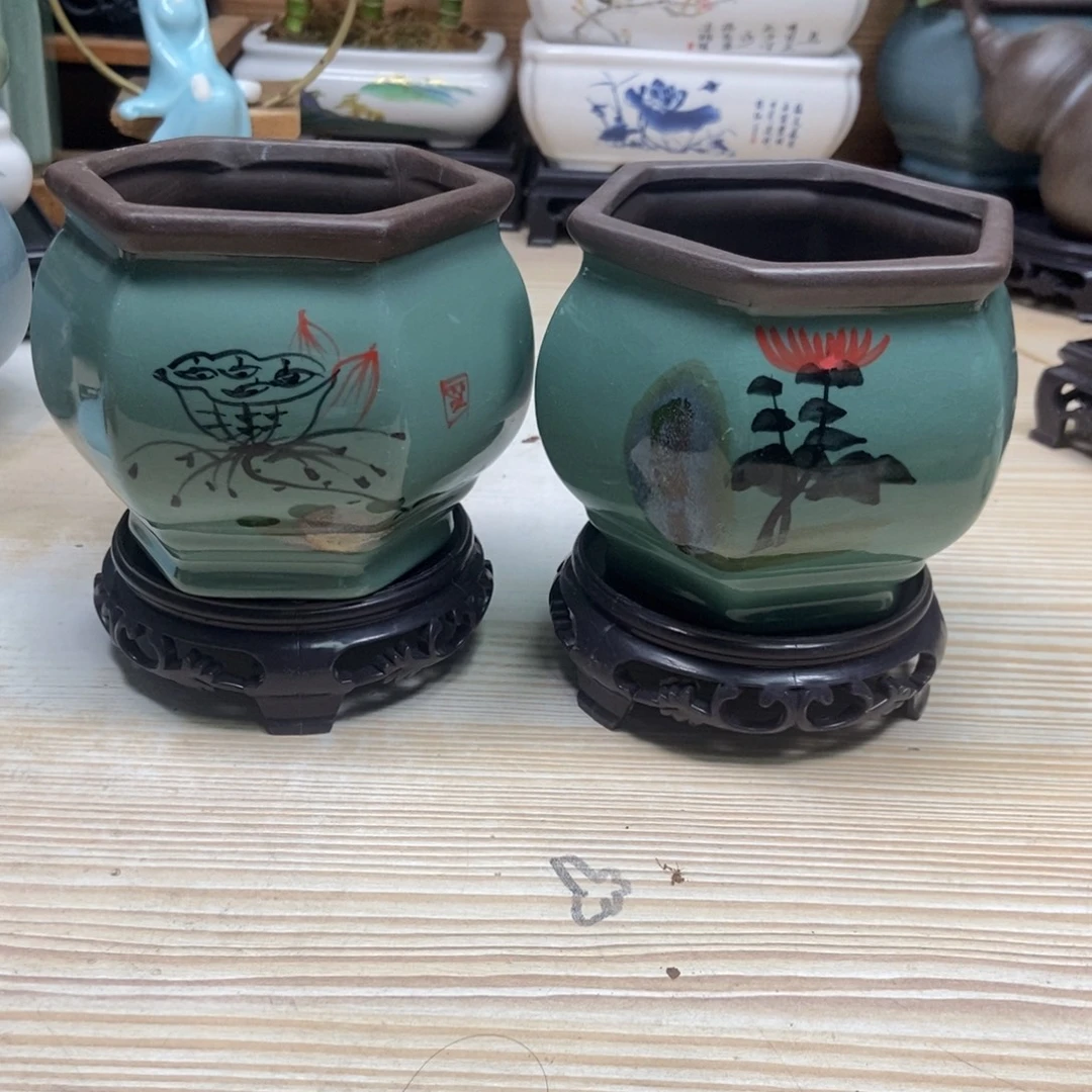 瓷片陶瓷花盆陶瓷艺术
