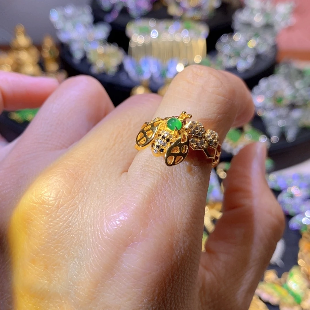 吊坠(不含链)银S925镶嵌翡翠