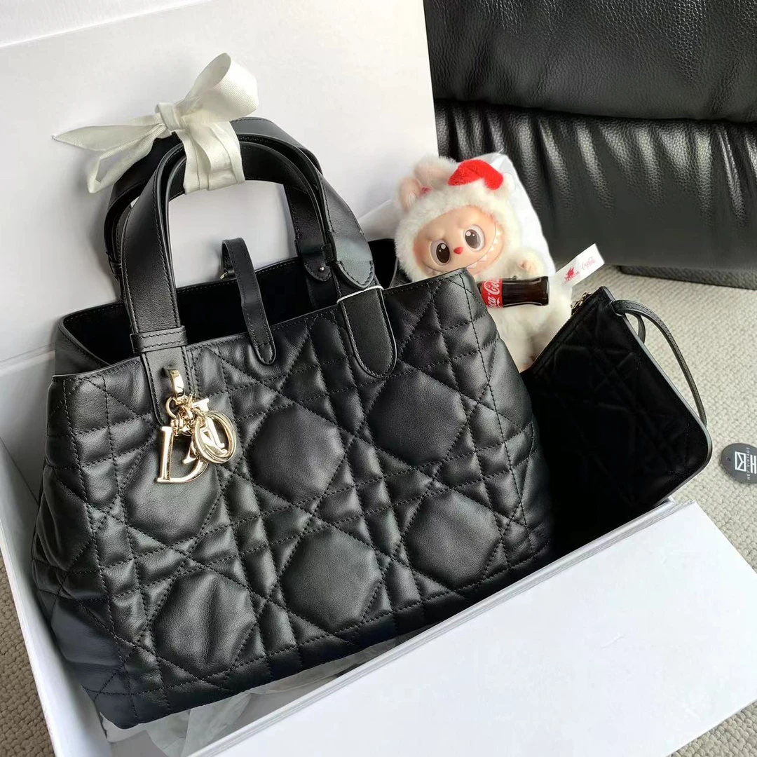 未使用 DIOR/迪奥 黑金toujours土著包 中号 29cm 14655977