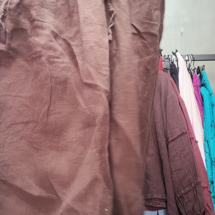 金***歌咖色亚麻起包裤2928