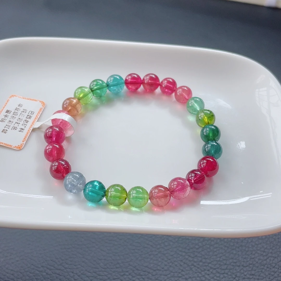 未镶嵌手链碧玺7.8mm左右