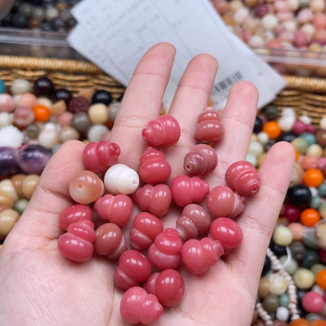 吊坠白玉菩提dx13葫芦多宝12mm微瑕40颗