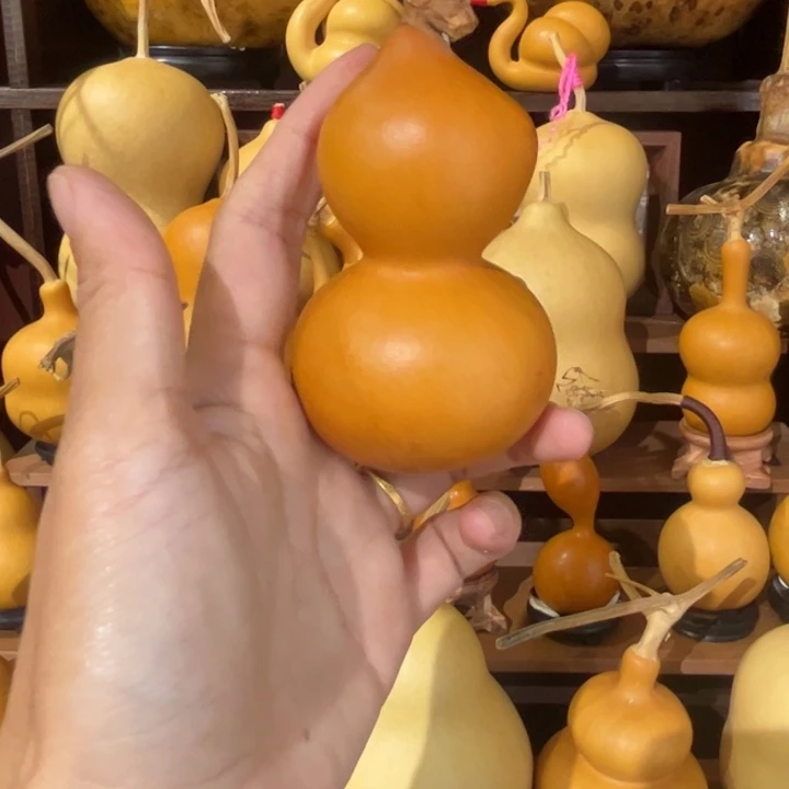 向***.天然老红皮财包葫芦