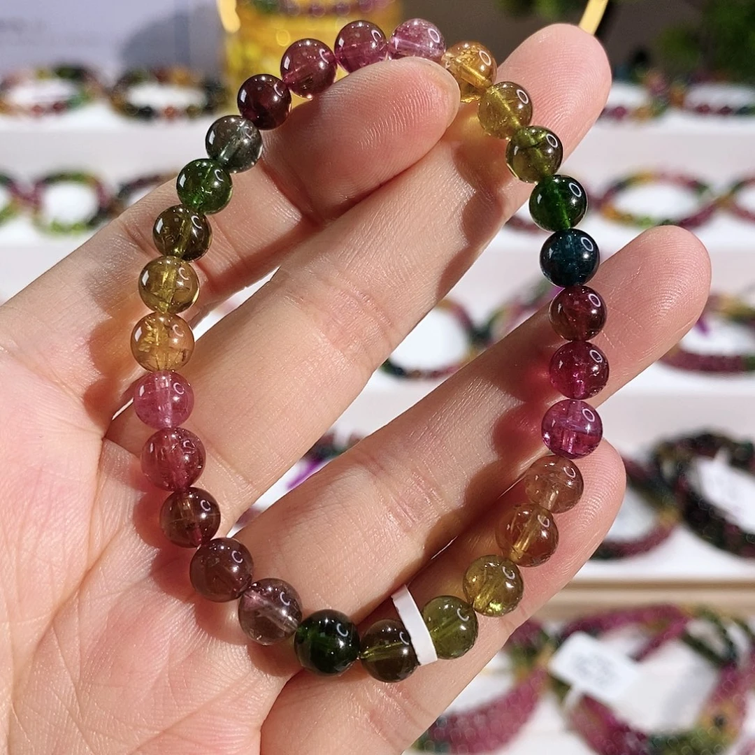 未镶嵌手串碧玺YSG61032素圈颜色微差