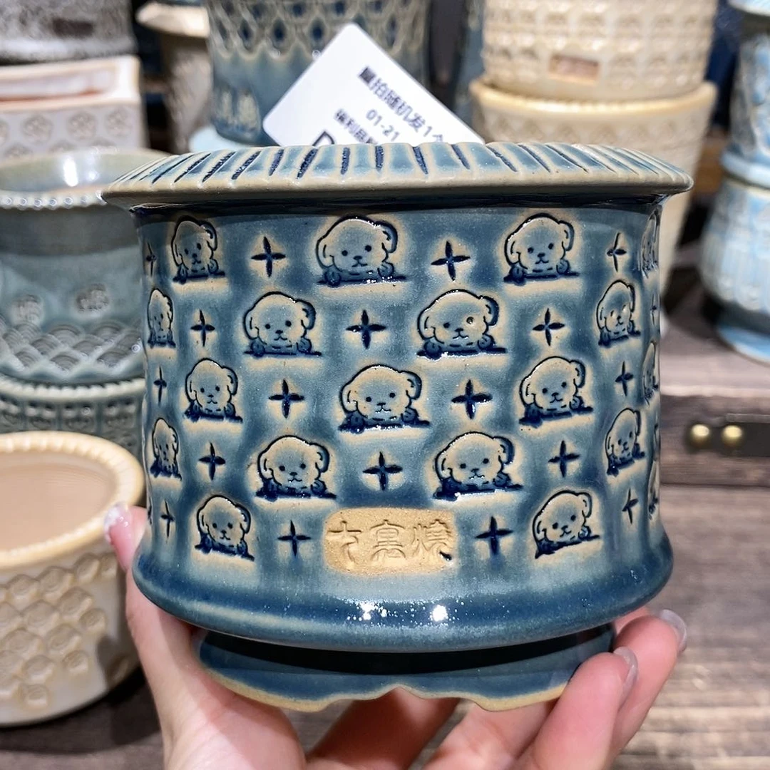 七里烧花盆1-21-077口径8