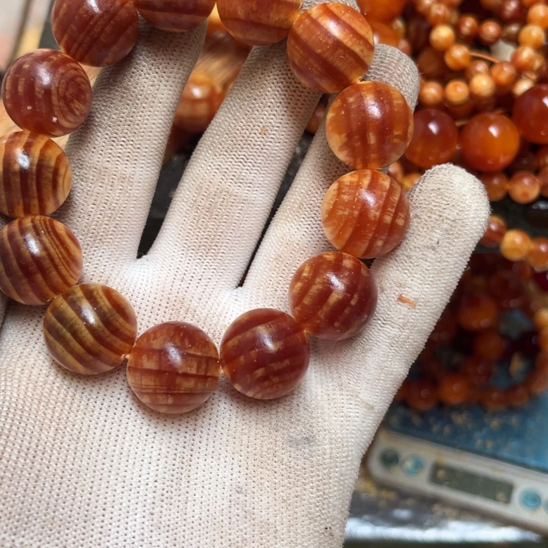 山***子松木（琥珀木）手串/手链721满文