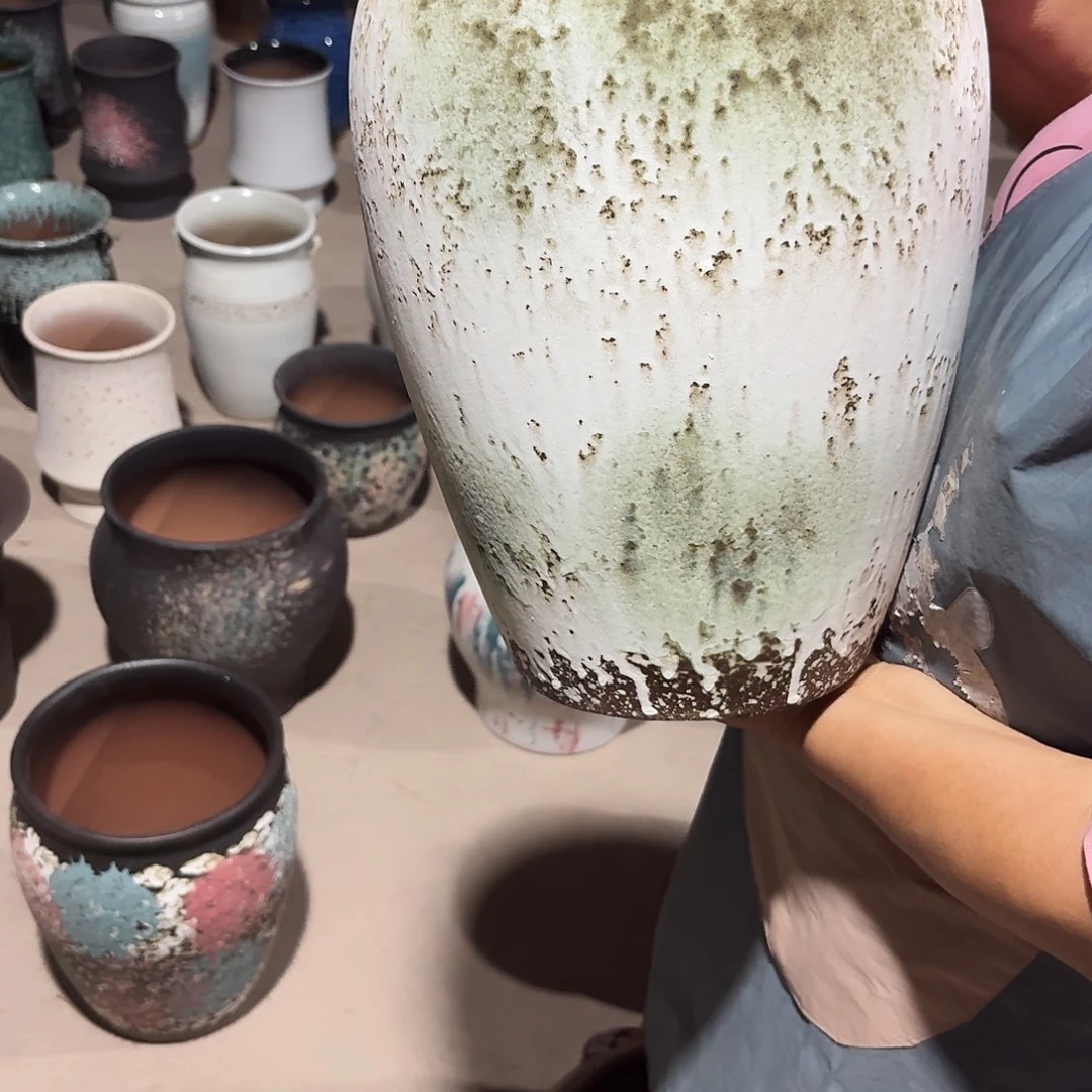 紫砂花盆口25高35