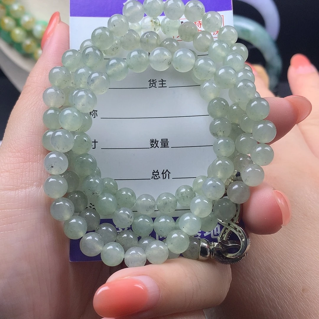 翡翠未镶嵌手链卡6.6