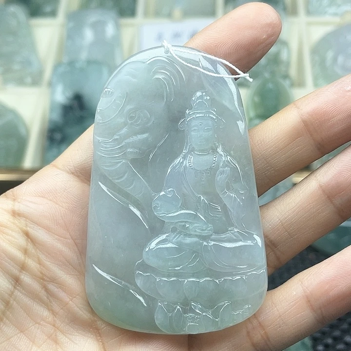 颈饰未镶嵌翡翠天然翡翠普贤