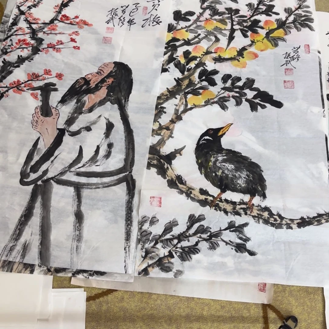 国画绘画作品 婉。