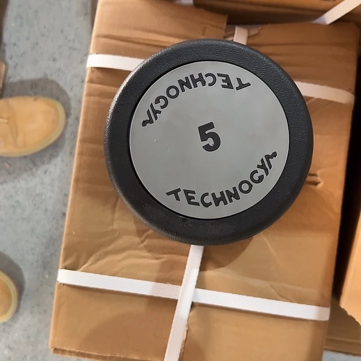 全新纯钢泰诺哑铃5公斤一对粉色