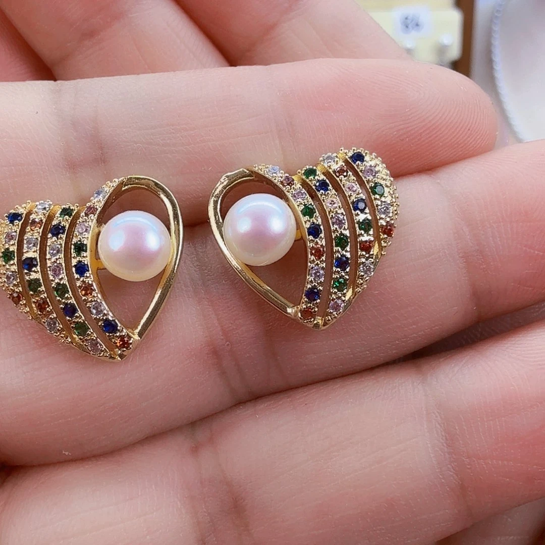 淡水珍珠耳饰未镶嵌