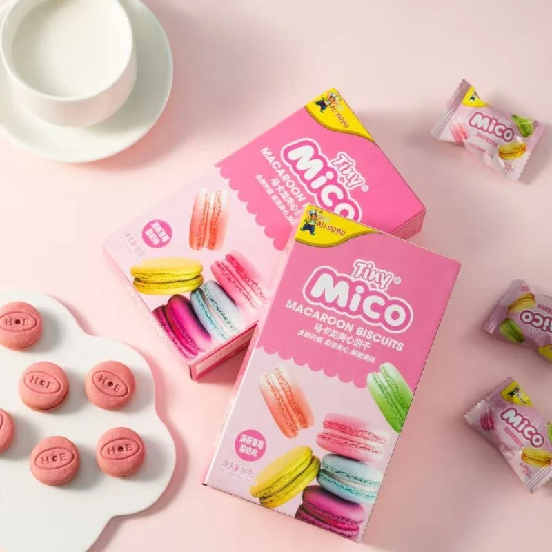 【马卡龙】【夹心饼干】【新日期、开袋即食独立包装办公休闲小吃零食】