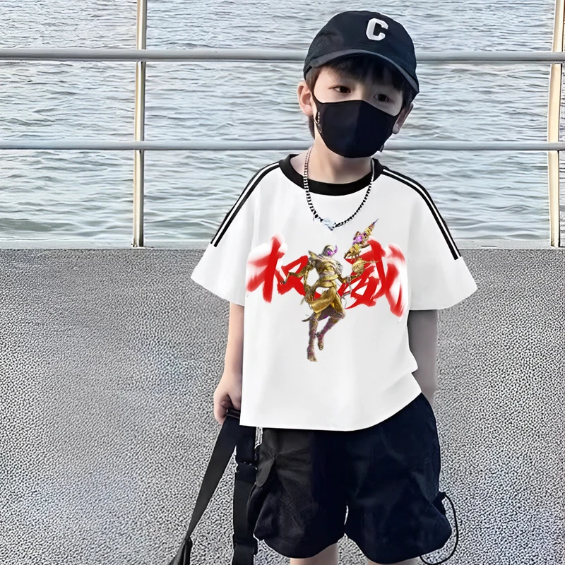 夏季2025爆款权威潮流网红印花和平同款精英装扮男女短袖纯棉上衣