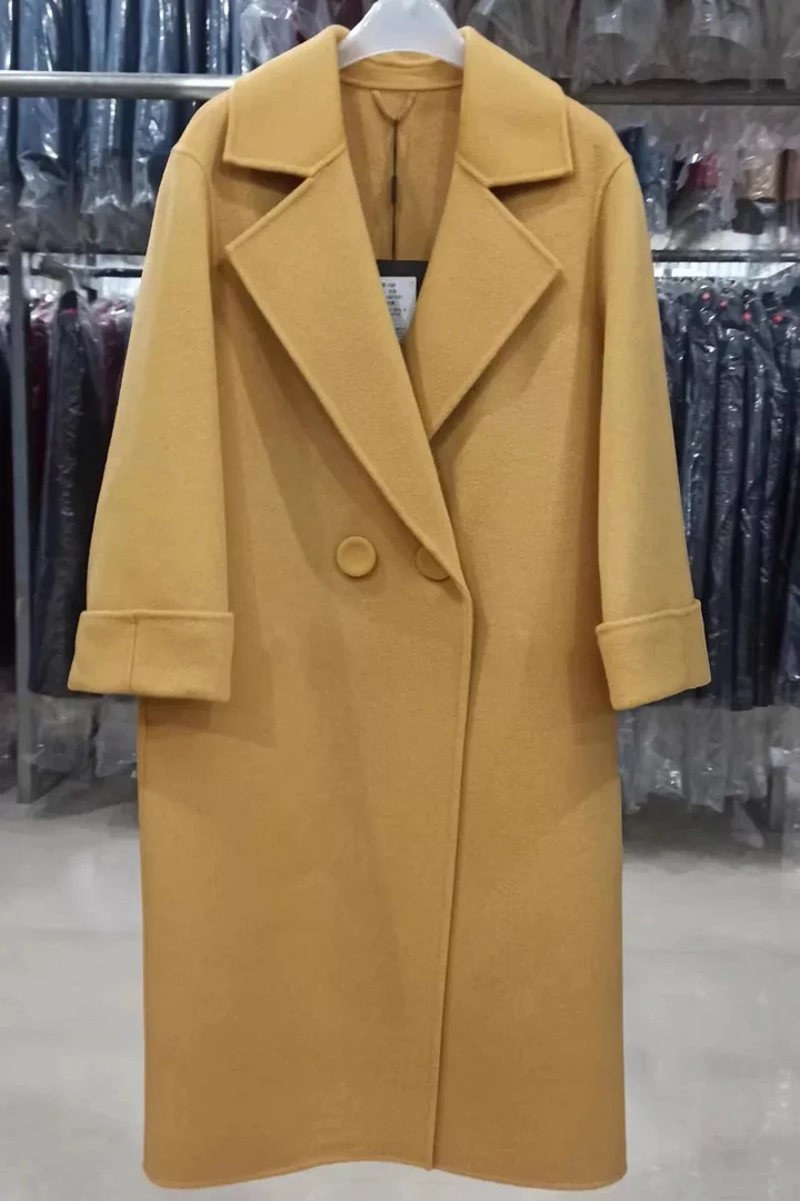 双面羊绒大衣女新款高端大码宽松中长款时尚气质毛呢外套