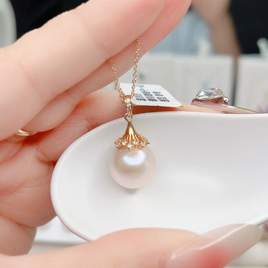 吊坠(不含链)淡水珍珠银S925镶嵌