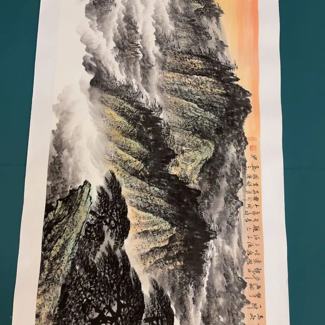 国画丁老师画作画作