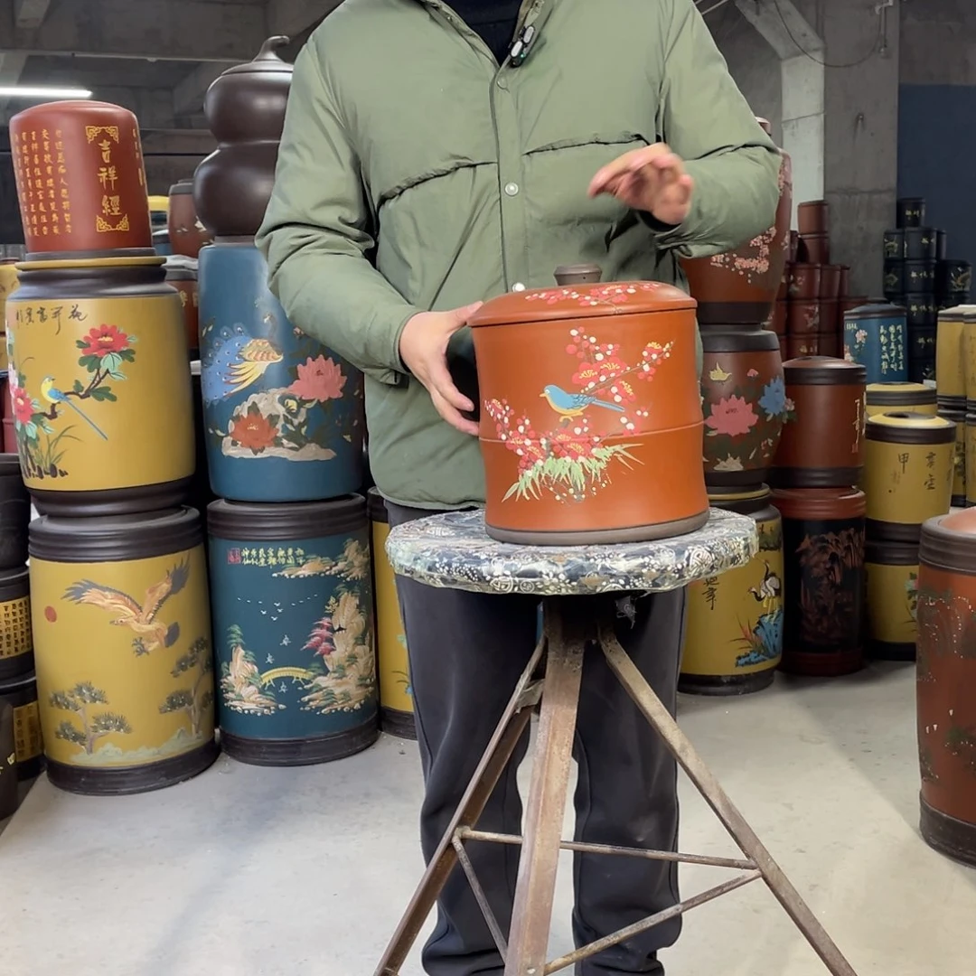 宜兴原矿紫砂茶叶罐