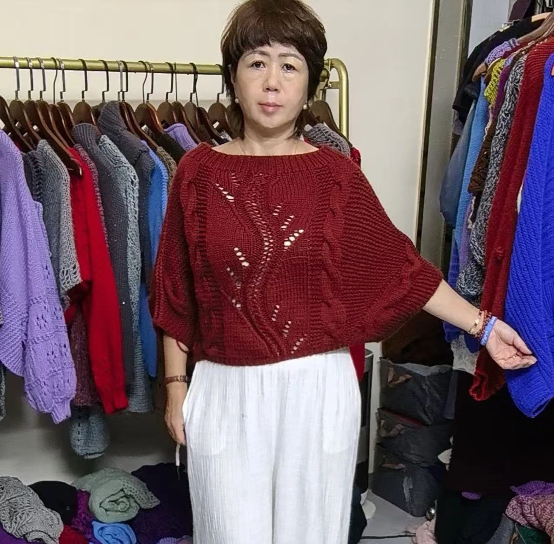 山羊绒梧桐花开衫棒针编织视频教程