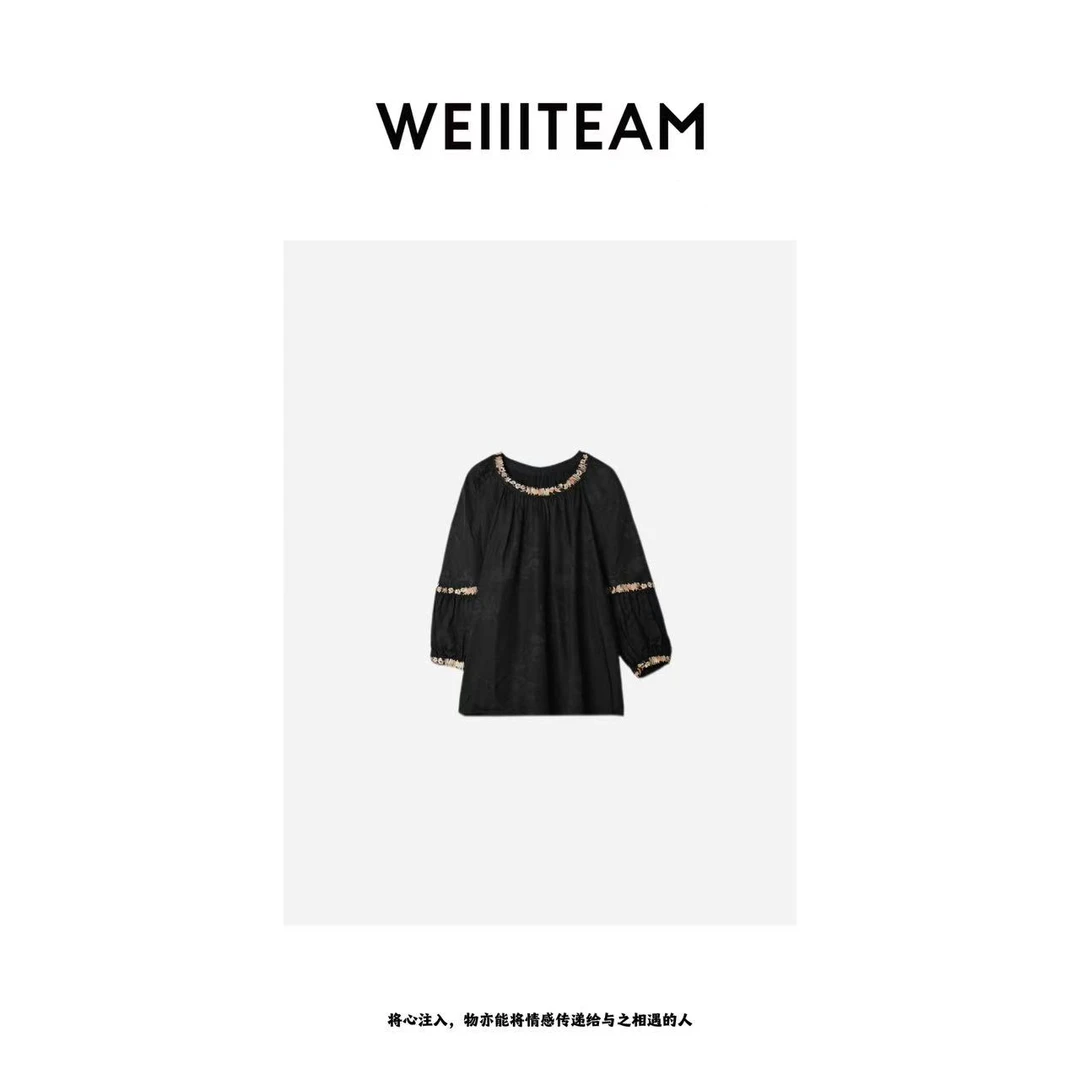 WEIIITEAM  波西米亚重工金绣花上衣  20068