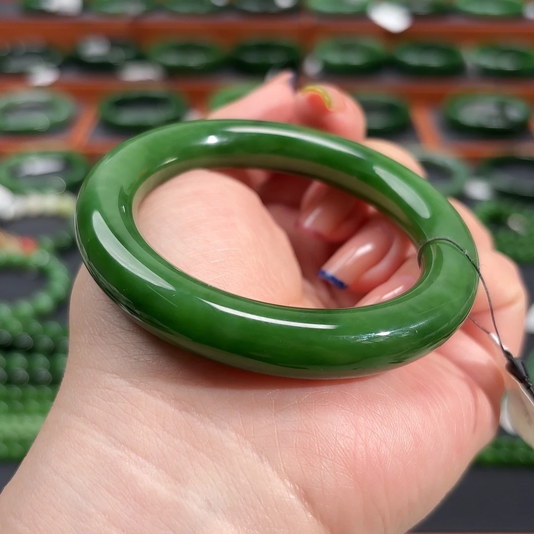 和田玉未镶嵌手镯54-55