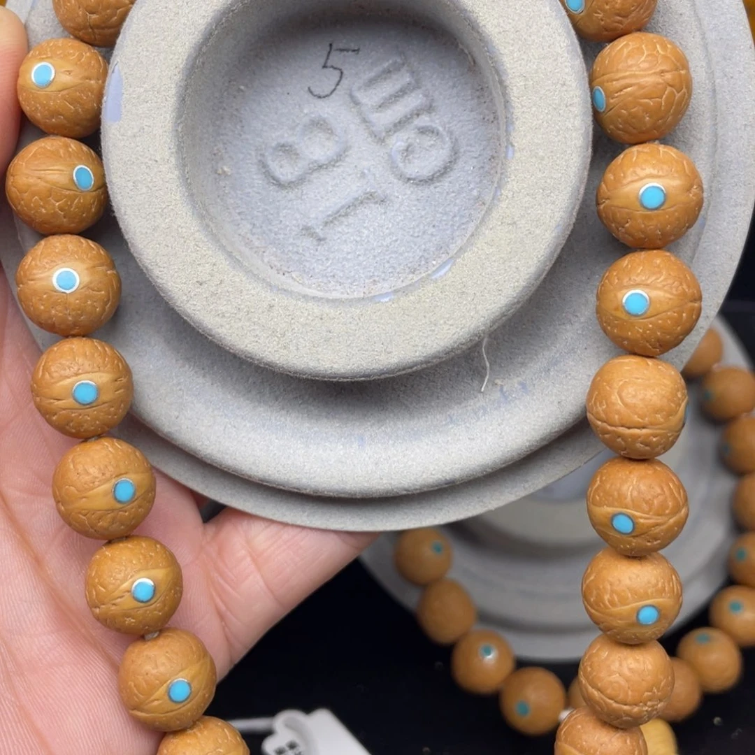 *****手串凤眼菩提12+松钉手持25年新籽尼泊尔原皮原色同树籽