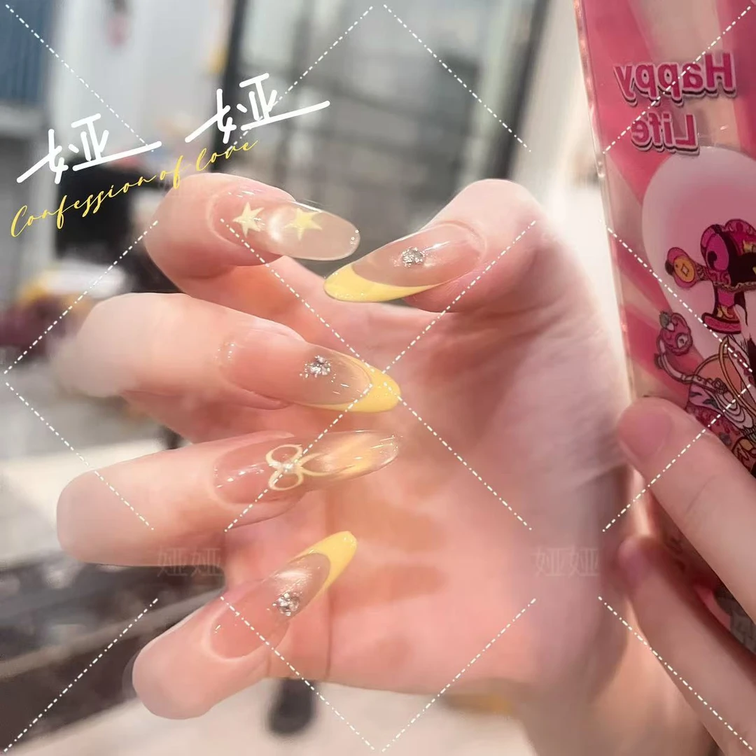 【海盐芝士】纯手工穿戴甲气质款光疗美甲可拆卸贴片10片装1