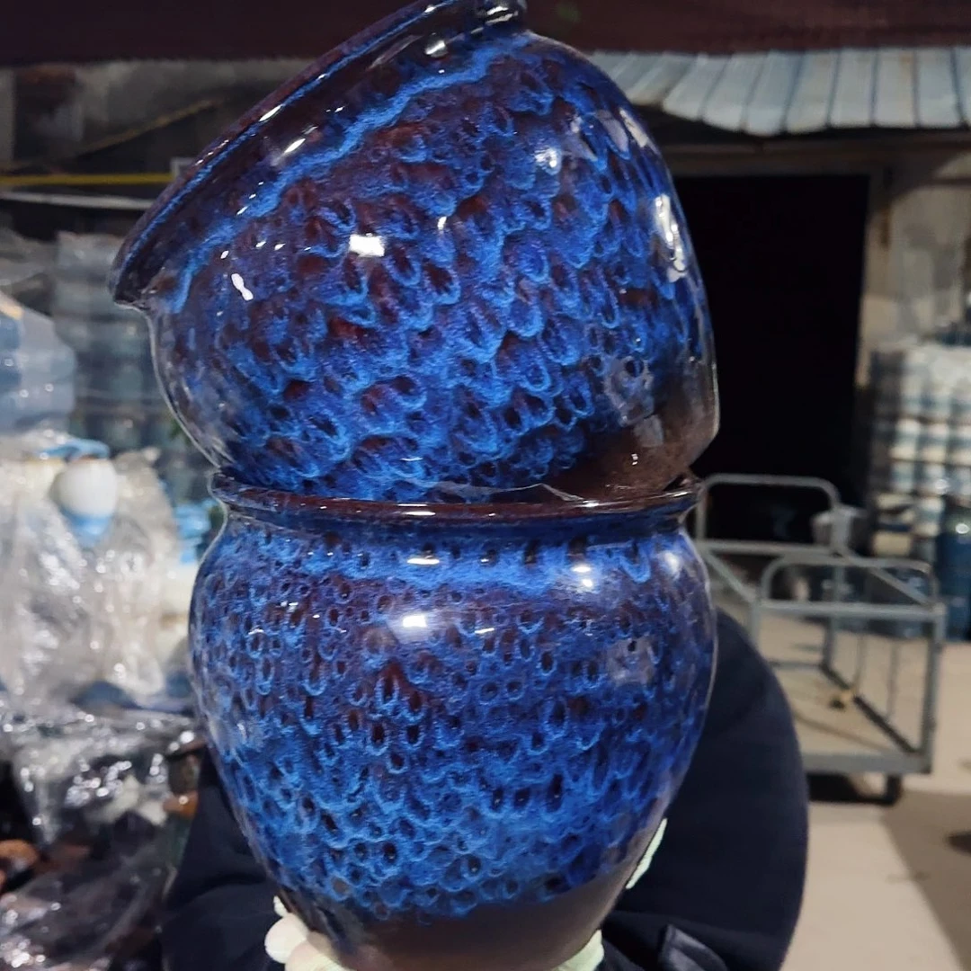 紫砂花盆高20口20