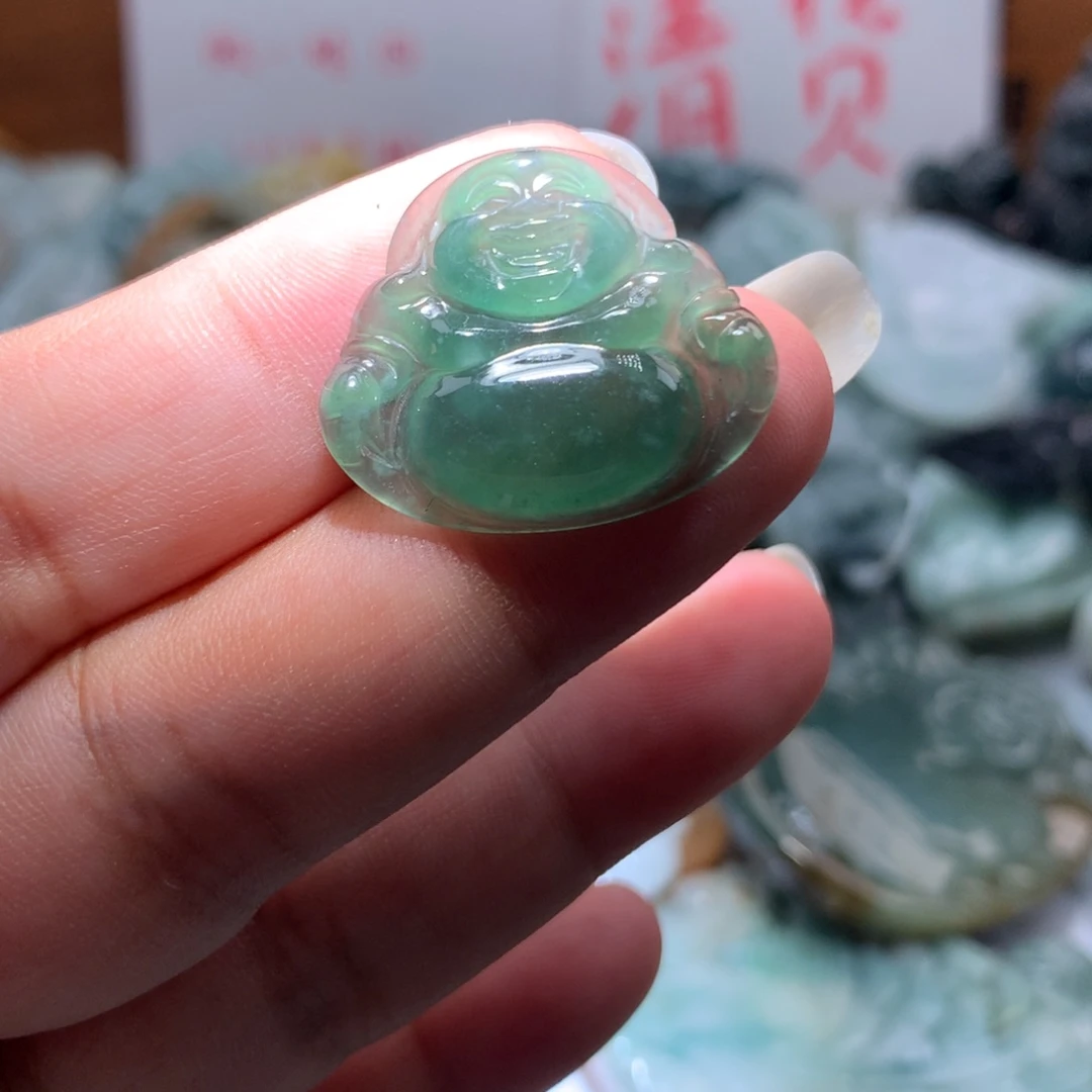 翡翠未镶嵌颈饰保真天然A货翡翠