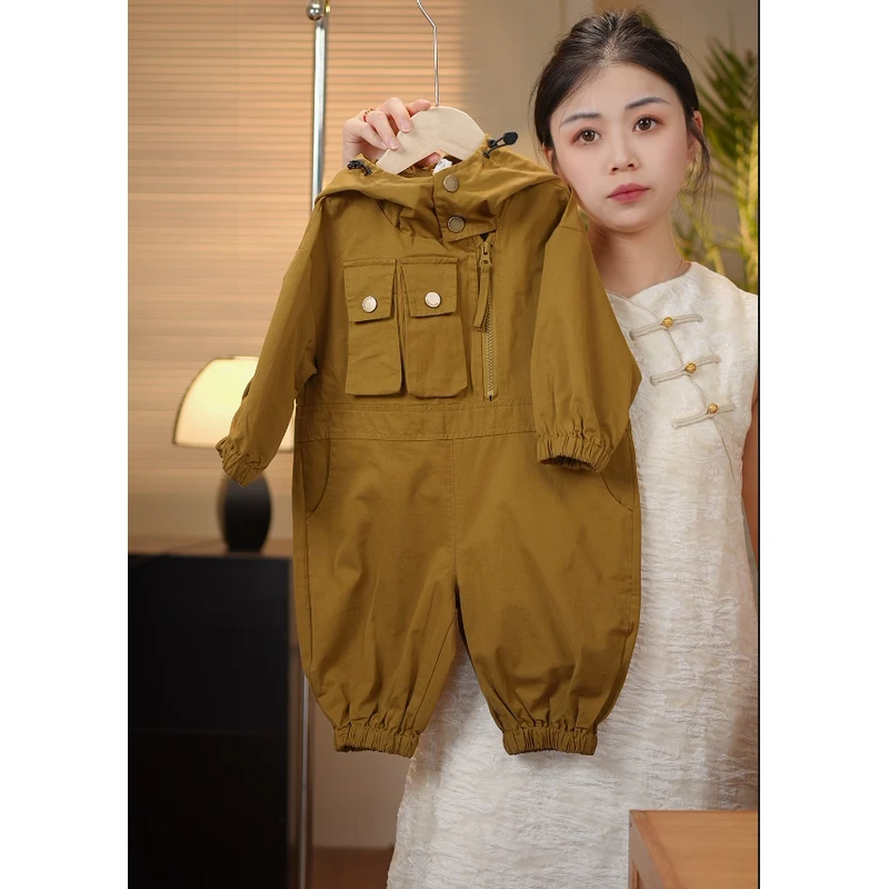 【现货】2025新款春秋季儿童连体工装风裤子22118