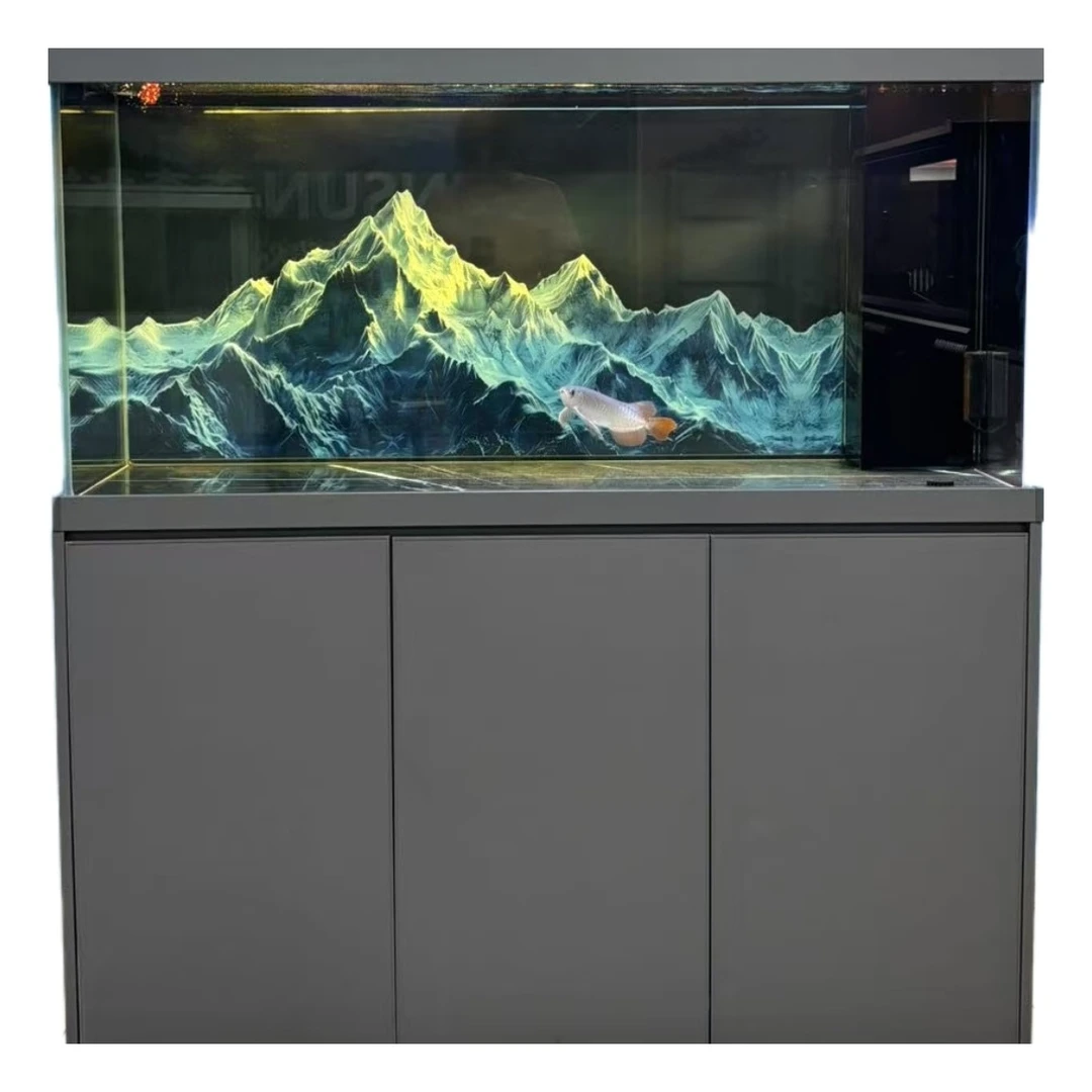 定金！创静鱼缸龙鱼缸直角溢流三层干湿分离超白玻璃