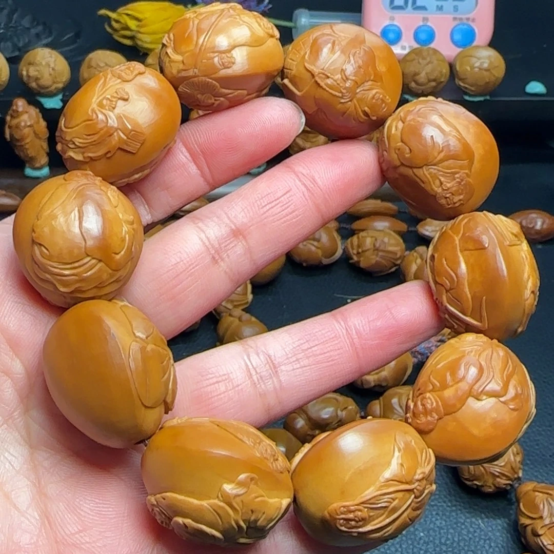 橄榄核手串/手链張*纯手工罗汉
