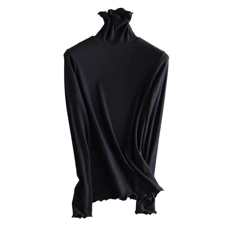 ZH 2318新款羊毛自发热不规则打底衫