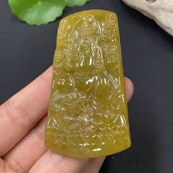 E35-天然A货翡翠-托塔天王