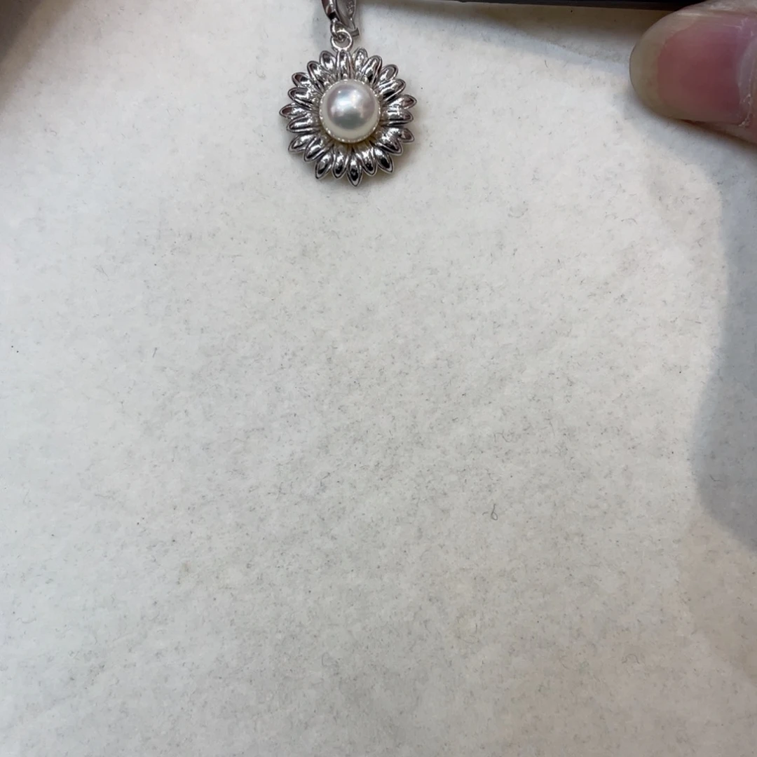 海水珍珠吊坠(不含链)银S925镶嵌